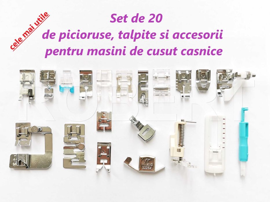 Set 11 picioruse talpite tiv surfilat fermoar piele pt masini de cusut