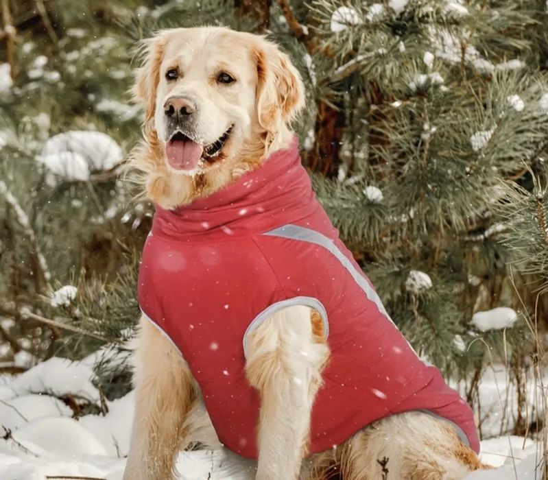 Розова зимна дрешка за куче 16-20 кг