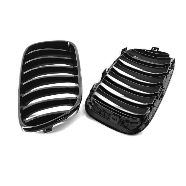 Grile Nari Simple BMW X3 F25 Non-Facelift 2011-2014, Negru Lucios, M Performance Style
