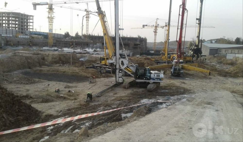 Бурение свай под фундамент