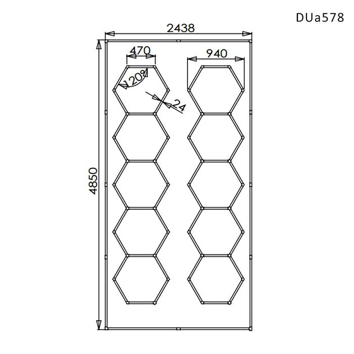 Лед осветление Пчелна пита таван гараж шоу руум ярка лед лампа светлин