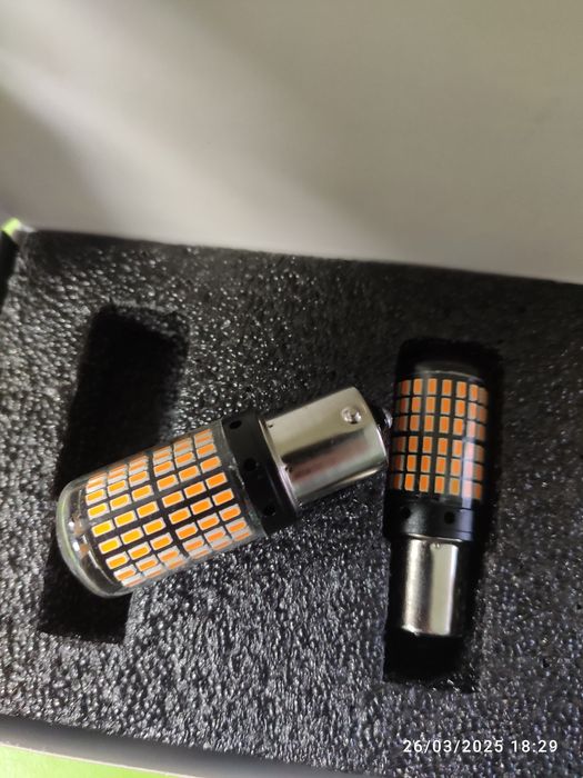 LED  1156 BA15S P21WCANBUS Лед Светлина Диодни Крушки за Мигач 2бр.