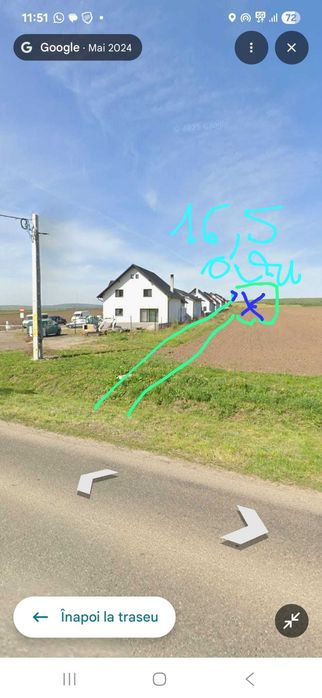 Vand teren extravilan 16.5  sau parcelez 6 ari drumul Mitocului