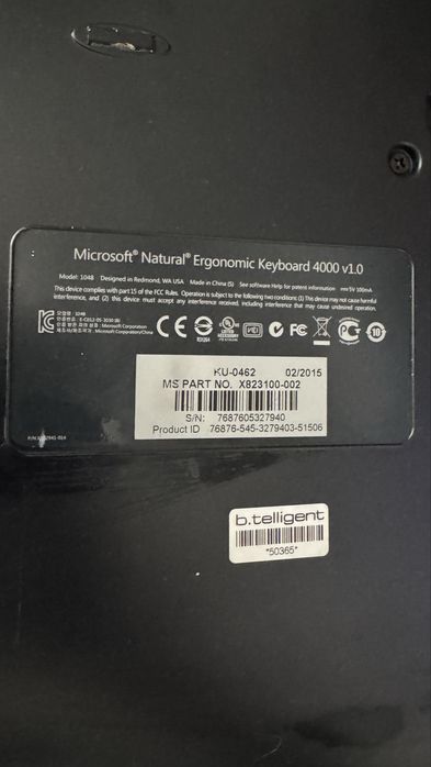 Microsoft Natural Ergonomic Keyboard 4000 v1.0