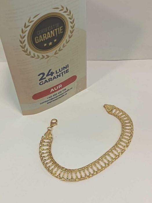(AG41) Bratara aur, 14k b6305 Certificat de garantie