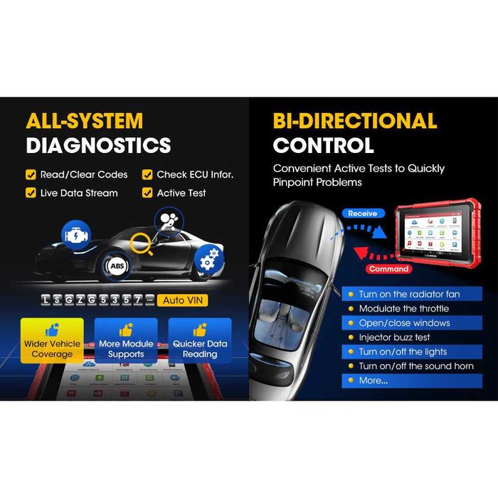 Tester diagnoza auto profesional multimarca LAUNCH X431 PRO ELITE, tableta 8" Android 10, 4GB RAM 64GB, 37+ functii service, 25 limbi, update 2 ani