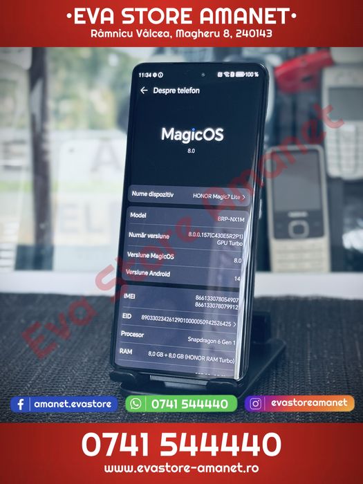 HONOR Magic7 Lite 5G Titanium Black 256GB 8+8GB RAM Dual SIM