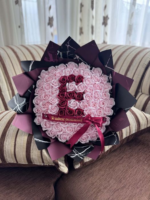 Buchet cu trandafiri din sapun