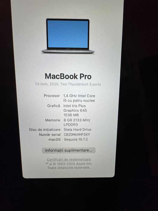 Macbook Pro 13 inch impecabil ca Nou