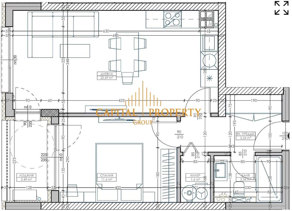 Продава се Двустаен апартамент в Варна, Младост 2 - 69 кв.м за 873 €/кв.м - Снимка #3