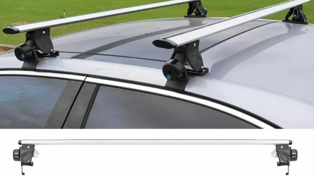 Универсални напречни греди за коли без рейки - 130см, с ключ. Багажник