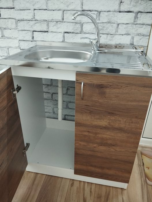 Шкаф с мивка +батерия+сифон