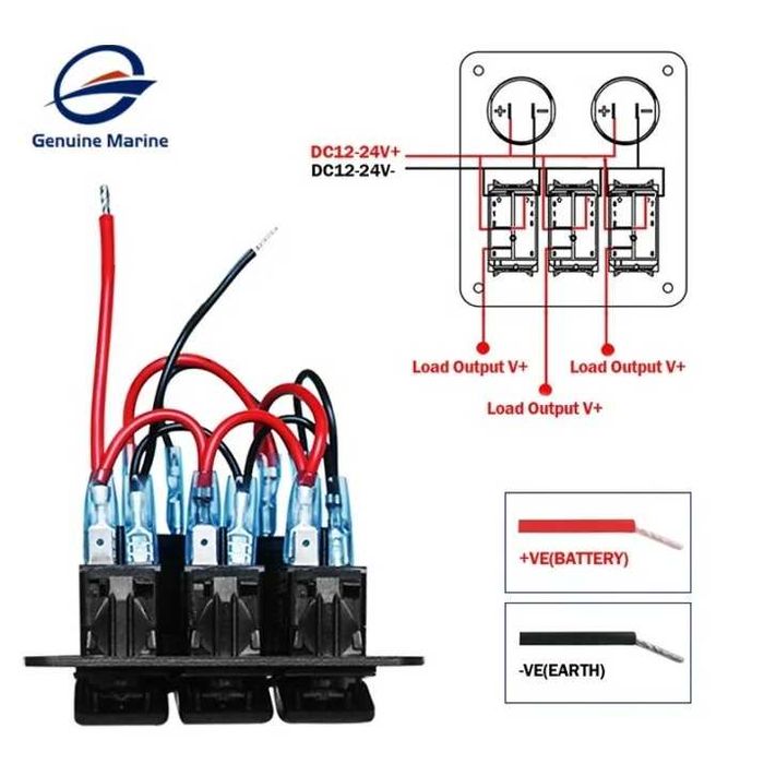 Панел за вграждане с 3 бутона + 2 USB + Запалка