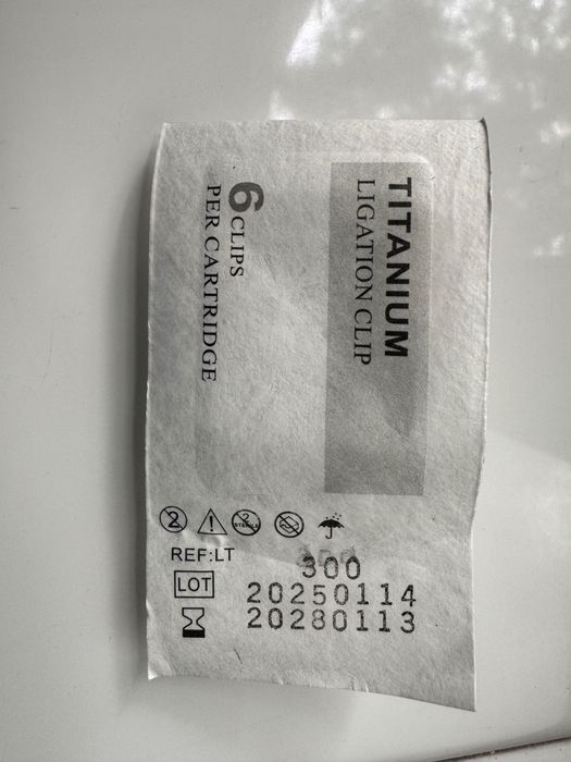 Клипса .  Титановые клипсы. Лапароскопия