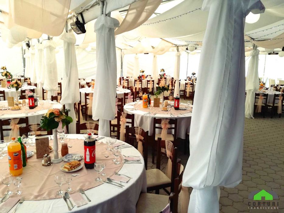 Cort eveniment, cort de petrecere, pavilon, structura din otel