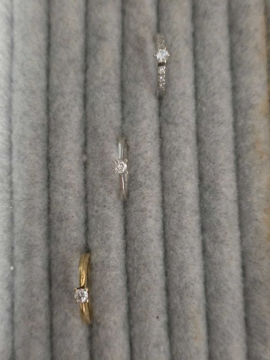 Inele logodna Aur cu diamant natural