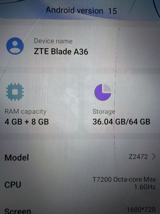 Zte blade a36 смартфон