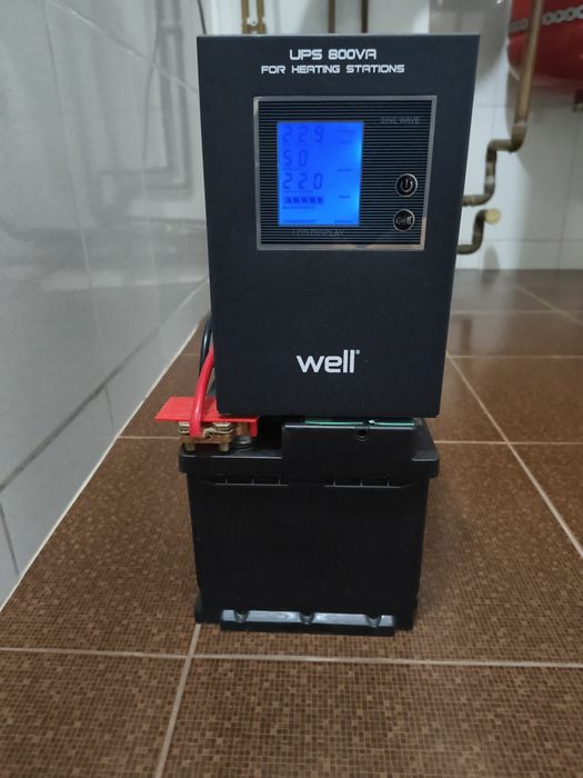 UPS  800 VA  well și acumulator marca Sorgeti 50 Ah.