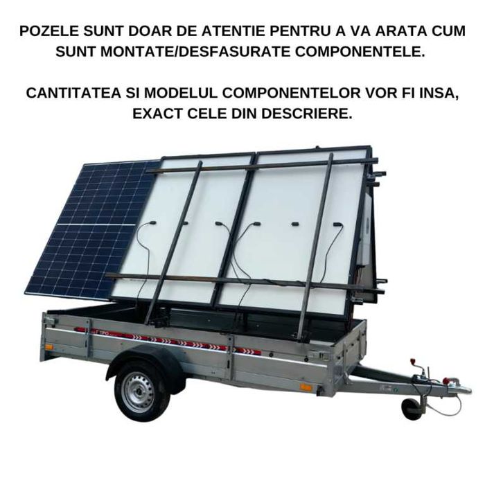 Sistem mobil fotovoltaic pe remorca off-grid,stocare GEL SOLAR 4x200Ah