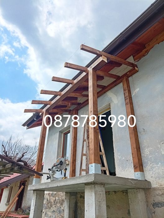 Дървени навеси Беседки Тераси Летни кухни