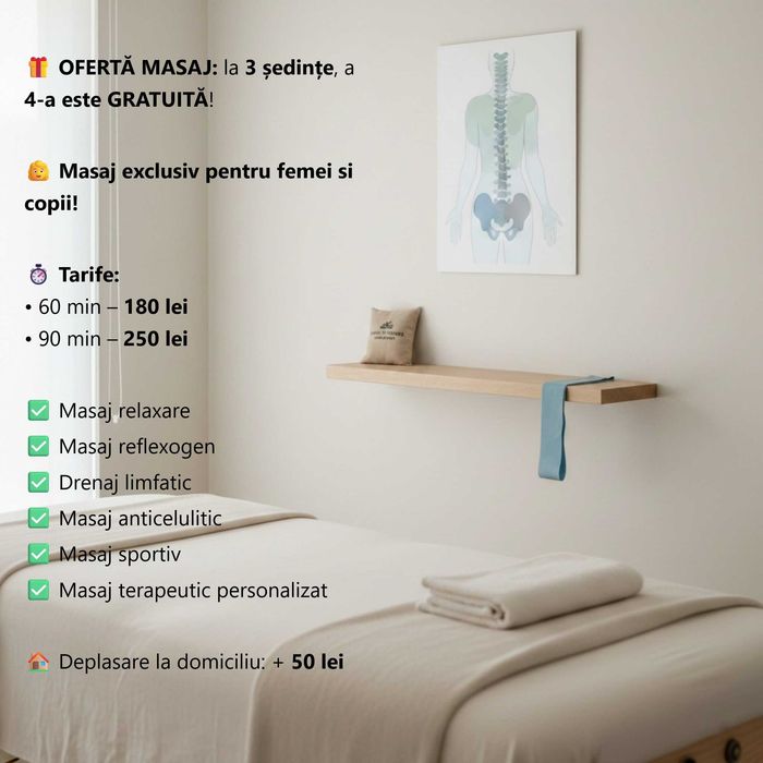 Masaj terapeutic si relaxare Sector 4 Bucuresti, exclusiv pentru femei