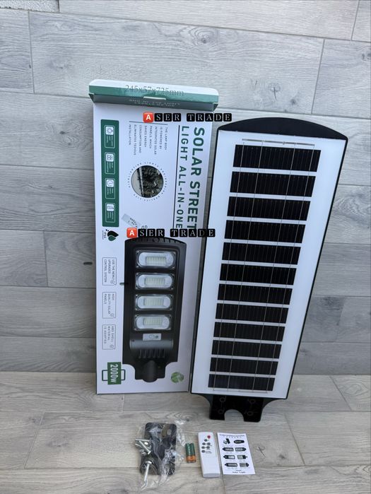 Соларна LED улична лампа 500W ,1000W,1500W,2000W– мощно и икономично осветление