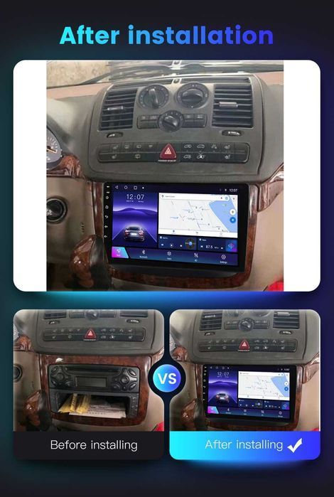 Navigatie Android 14 Mercedes VITO 2011 - 2015 1/8 Gb CarPlay + CAMERA