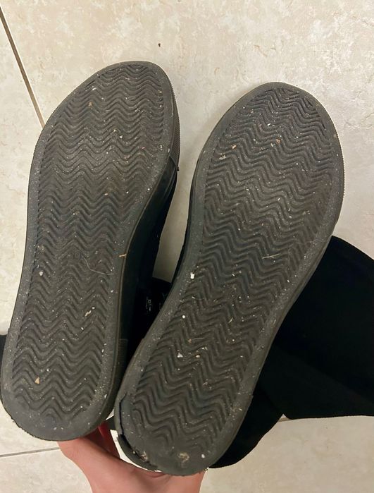 Дамски високи велурени ботуши със скрита платформа