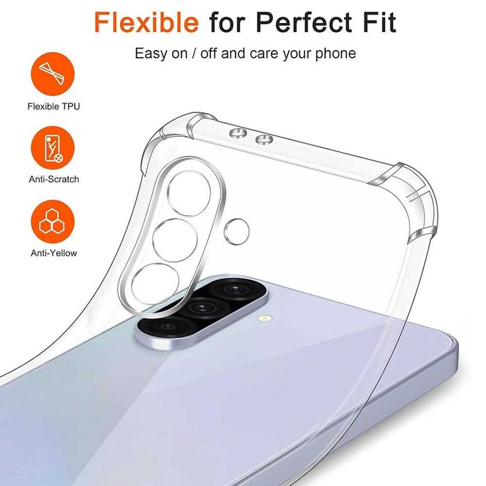 Прозрачен Силиконов Кейс Samsung S26 Ultra S25 A56 A17 S24 S23 A36 S22