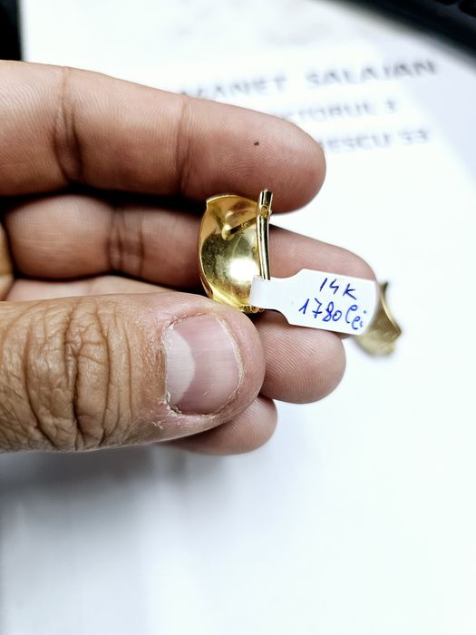 Vand cercei din aur 14 k 3.33 g cod 918