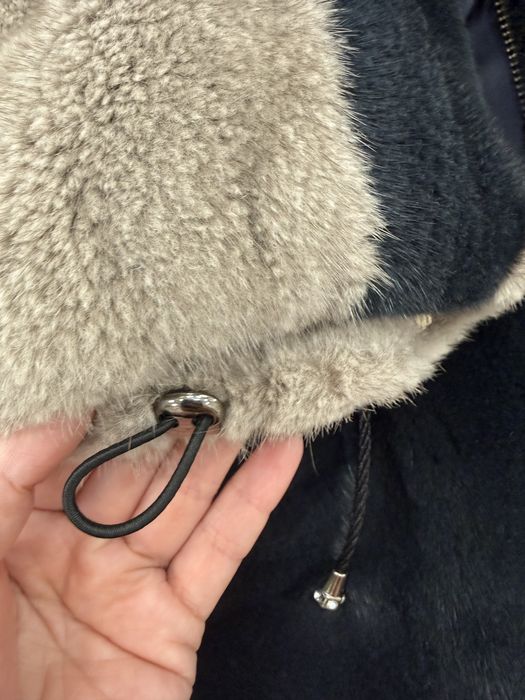 Норковая шуба с капюшоном