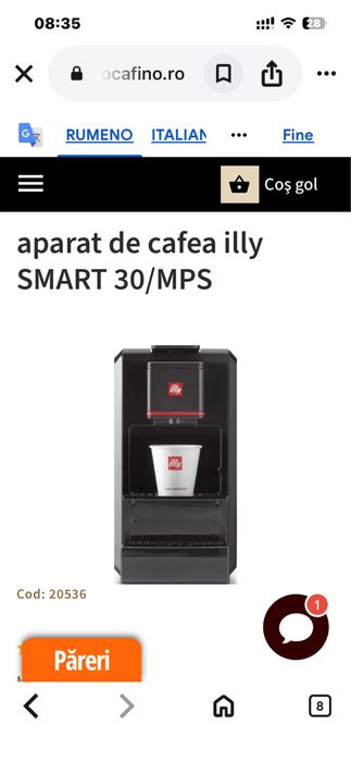 Vand aparat de cafea illy espreso