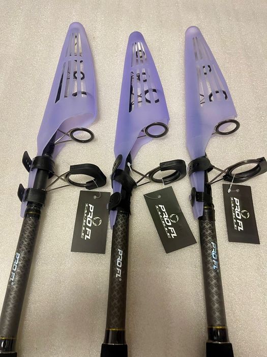 SET 3 Lansete Telescopice FL TELE CARP 3.90m 180G + 3 Mulinete AQ10000