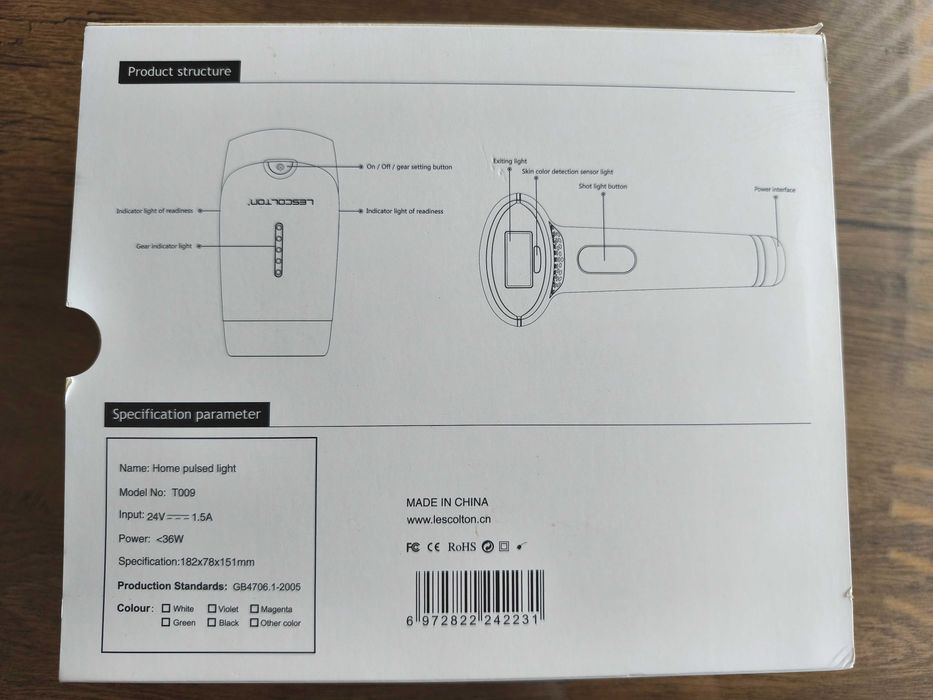 Уред за домашна лазерна фото епилация Lescolton