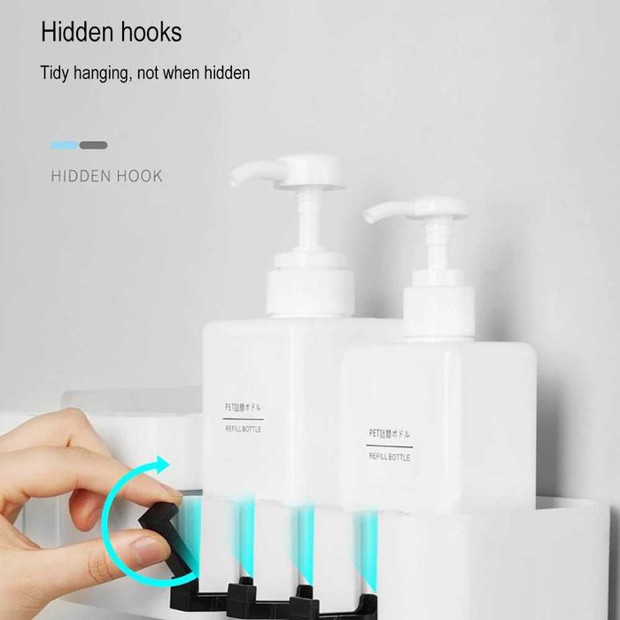 2699 Самозалепваща етажерка за баня на 2 нива