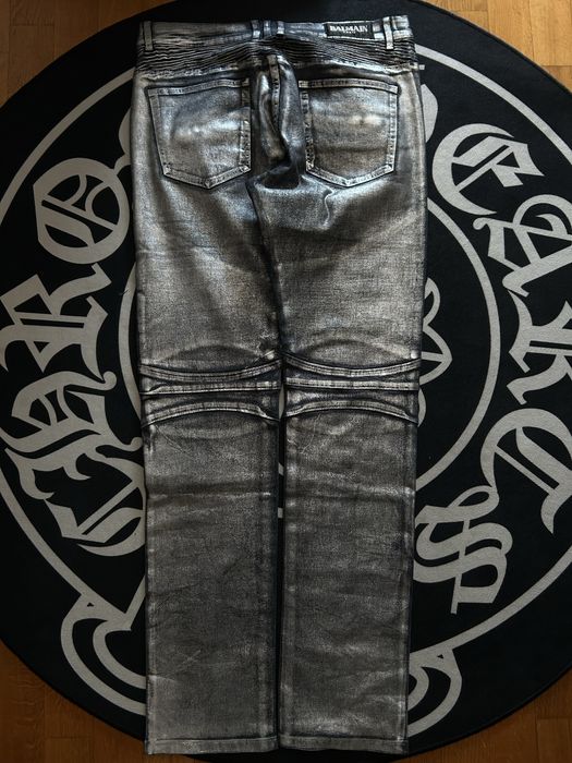 Balmain Biker Jeans Waxed