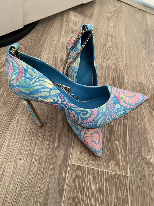 Aldo туфли с принтом и цепью