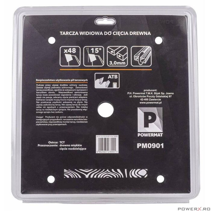 Disc circular pentru lemn, 305 x 30, 48 dinti, vidia, Powermat