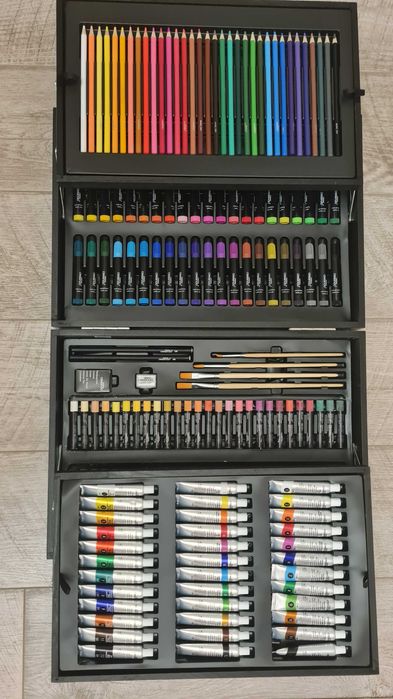 Набор для рисования Crelando 174 предмета, краски, фломастеры, новый