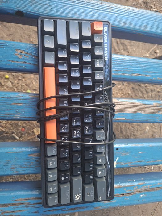 Клавиатура механическая красные свитки defender black raven