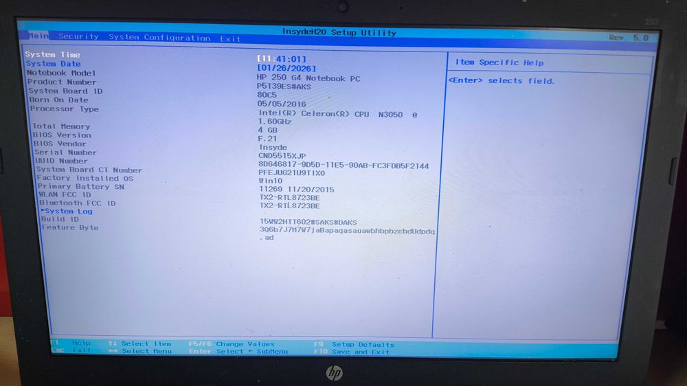 Лаптоп HP 250 G4