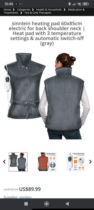 Încalzitor gat spate umeri pătura încălzire relaxare mușchi