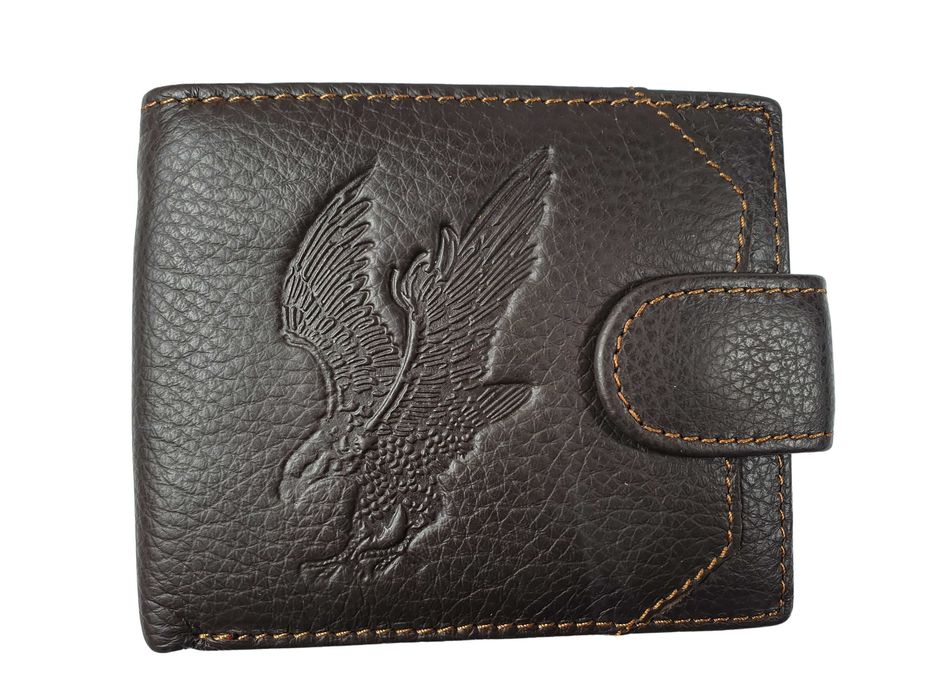Portofel de piele cu lup sau vultur embosat