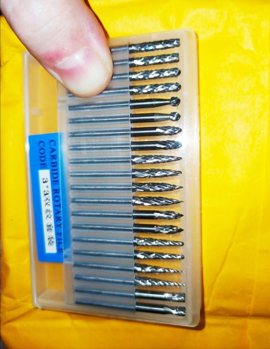 роторный напильник шарошки фрезы насадки гравёр бормашинка дремель