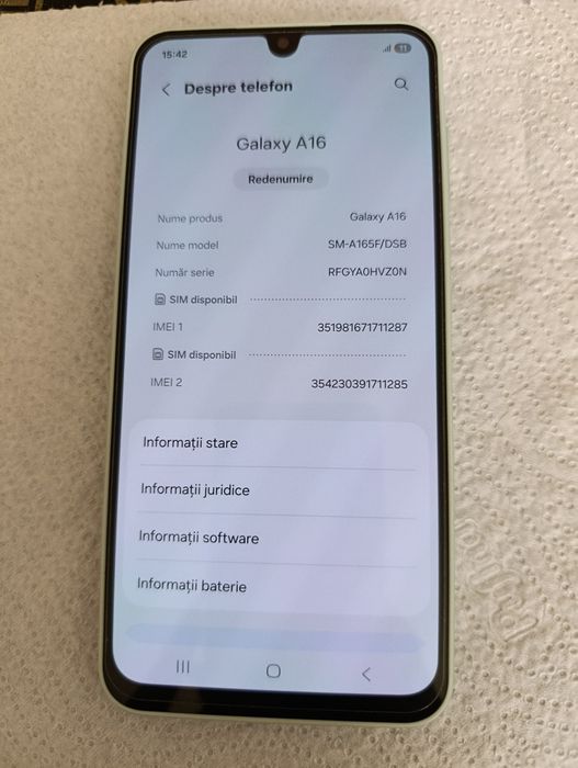 Vând Samsung Galaxy a 16 in stare foarte buna