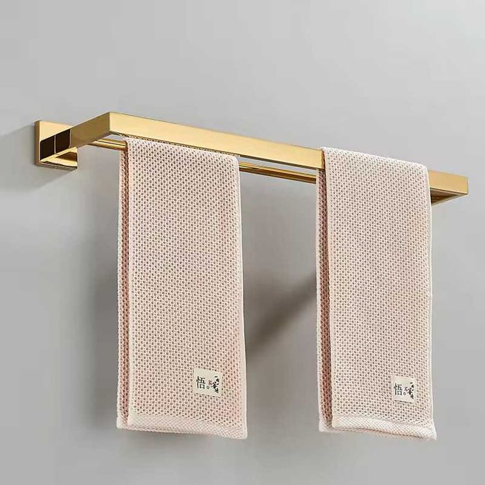 Suport prosoape baie/dus auriu dublu nou