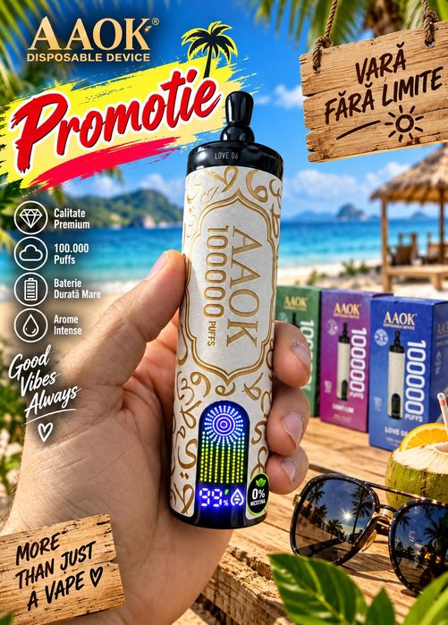 Promotie Vape 100.000 Puffs Narghilea Dubai Edition Reincarcabil Sunet