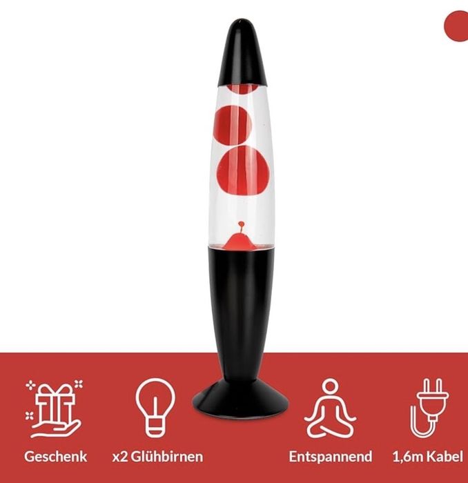 Lampă Lavă Roșie Fisura GIFTMARKET