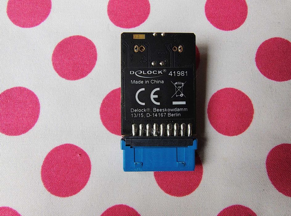 Adaptor, DeLock, USB3.2 Gen 1 Pin Header la Key A, 5 Gbps