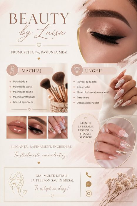 Machiaj profesional/unghii cu polygel